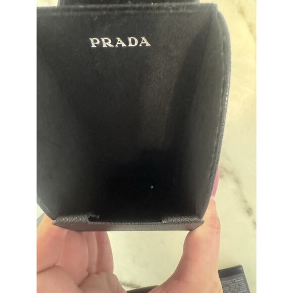 Prada Black Saffiano Sunglasses Case w/ New Cleaning Cloth & Booklet Replacement - Picture 11 of 14